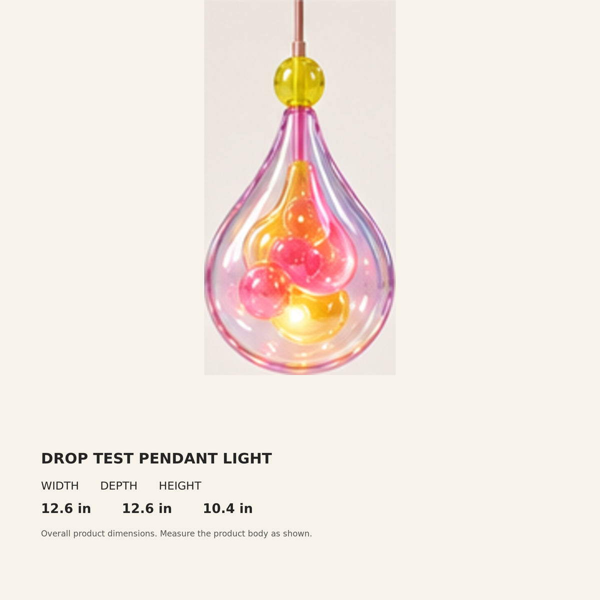 Drop Test Pendant Light